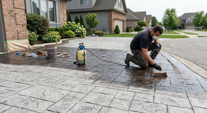 Concrete Driveway Refinishing in Corpus Christi, TX