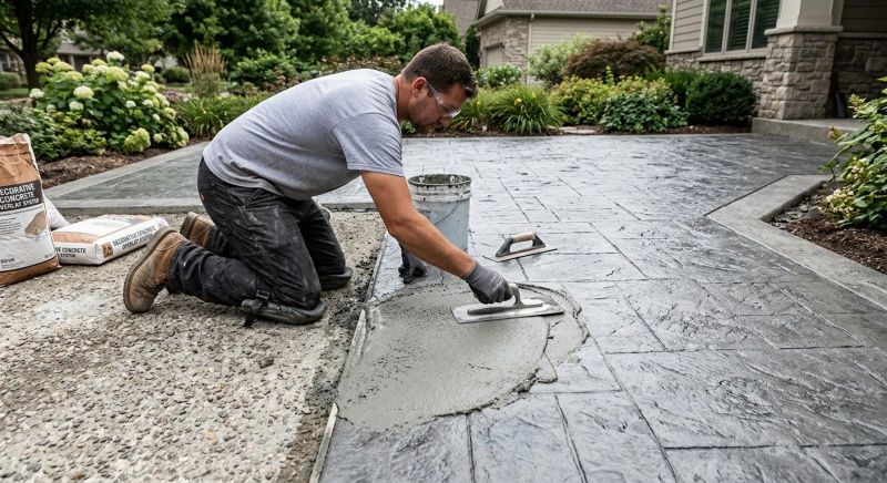 Driveway Overlay Installation in Dallas, TX
