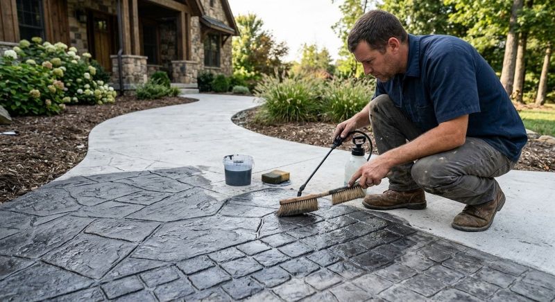 Tinted Concrete Installation in Dallas, TX