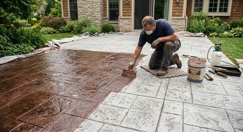 Cement Staining in Dallas, TX