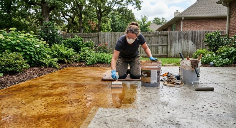 Cement Staining in Frisco, TX