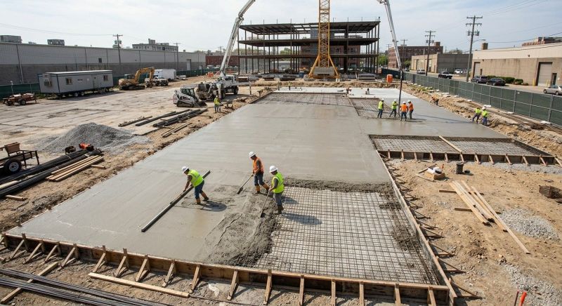 Commercial Slab Construction in Fredericksburg, VA
