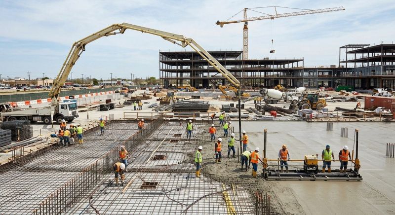 Commercial Slab Construction in Fort Worth, TX