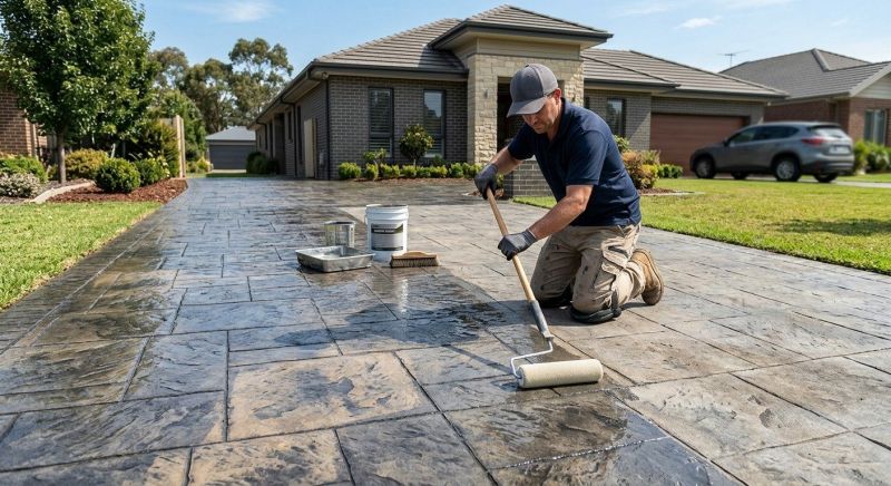 Concrete Driveway Refinishing in Frisco, TX