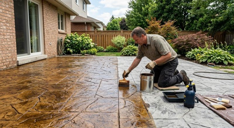 Concrete Driveway Refinishing in Frisco, TX