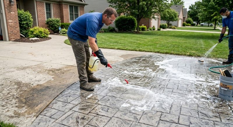 Concrete Driveway Refinishing in Dallas, TX