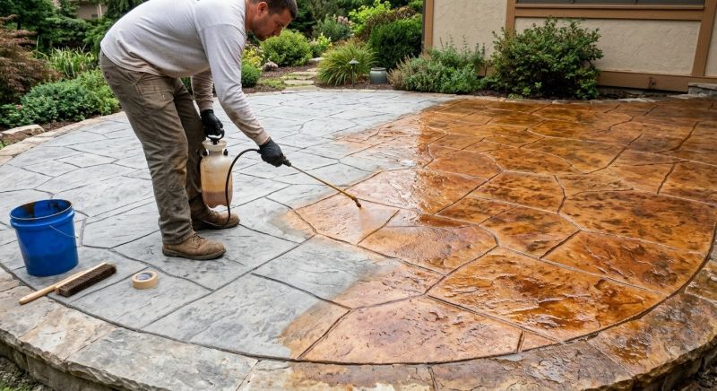 Concrete Patio Staining in Fort Worth, TX