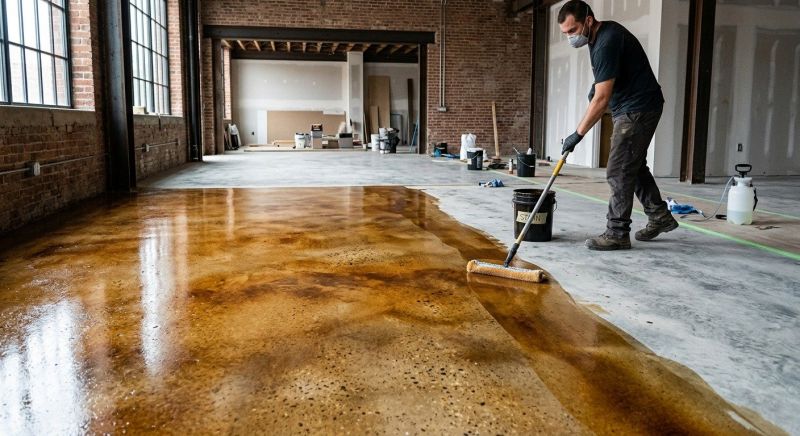 Stained Concrete Installation in Corpus Christi, TX