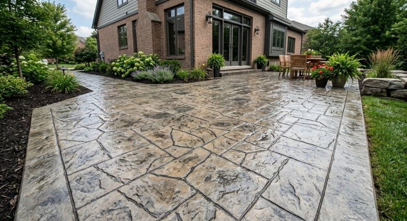 Stamped Concrete Patio Installation in Fort Worth, TX