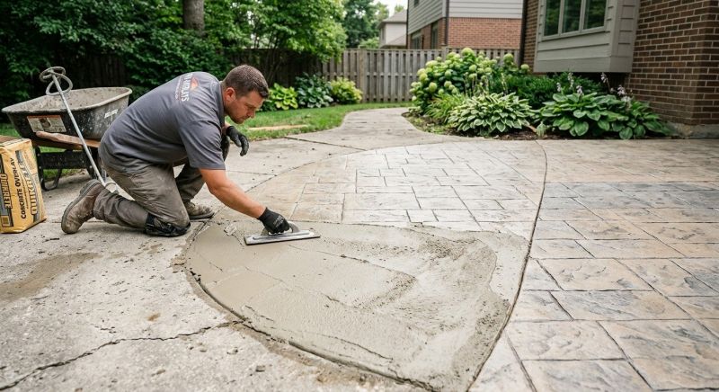Stamped Overlay Installation in Dallas, TX