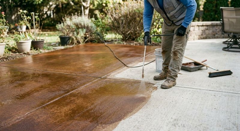 Tinted Concrete Installation in Fort Worth, TX
